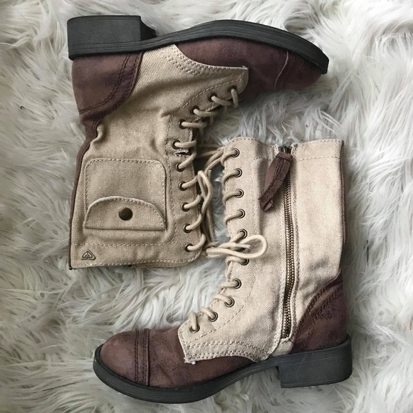 Roxy combat boots with pocket Clearance
